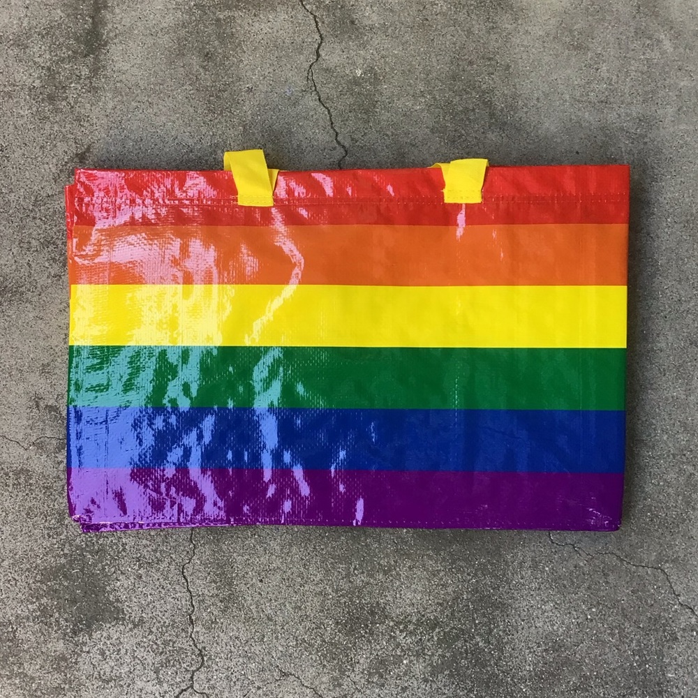 New IKEA STORSTOMMA Rainbow Shopping Bag